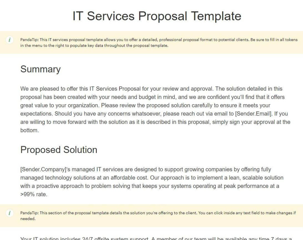 IT proposal template