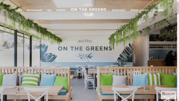 Bistro on the Greens Restaurant Website Design