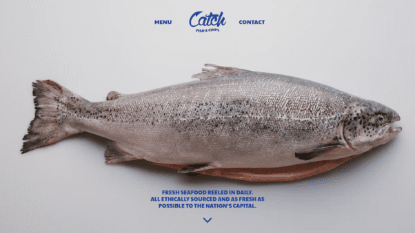 Catch Fish and Chips Restaurant Landing Page