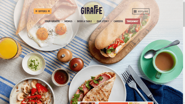 Giraffe Restaurant Website