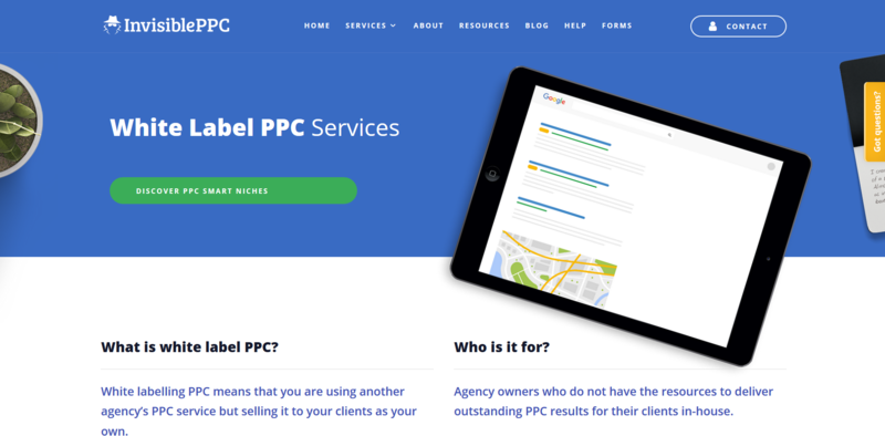 White Label PPC Agency Homepage