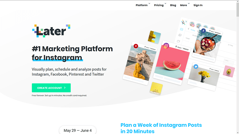 Later Instagram Marketing Platform