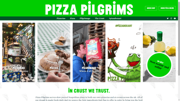 Pizza Pilgrims Restaurant Website Design